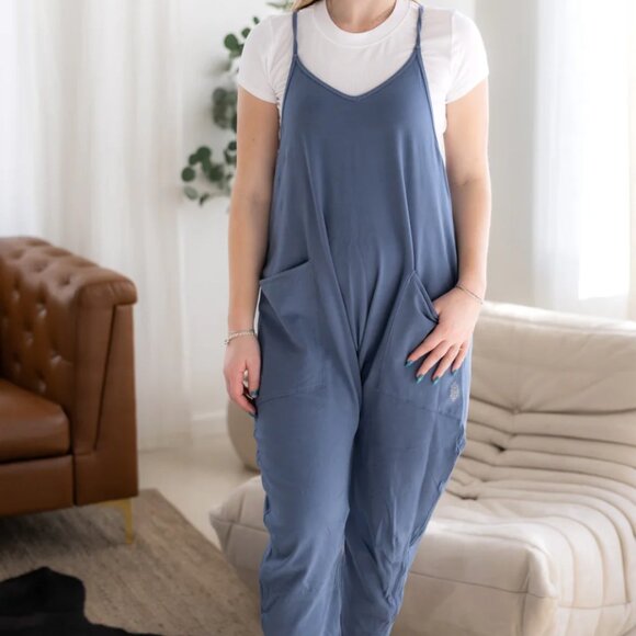 Free People FP Movement Hot Shot Onesie Jumpsuit 💙 Skyline - XL - Picture 6 of 9